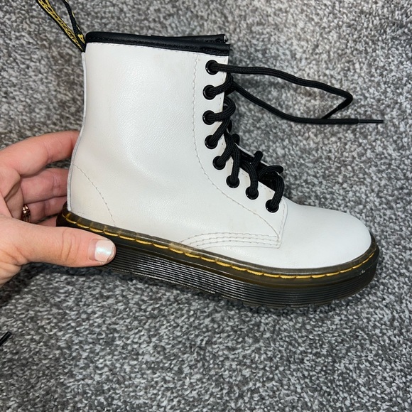 DR MARTENS Kids Leather Lace Up Boots - Picture 6 of 13